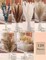 120 PCS Dried Pampas Grass, Dried Flowers, Reed Grass Bouquet for Bohemian Flowers Home Table Wedding Decoration, Rustic Farmhour.(Light Brown)